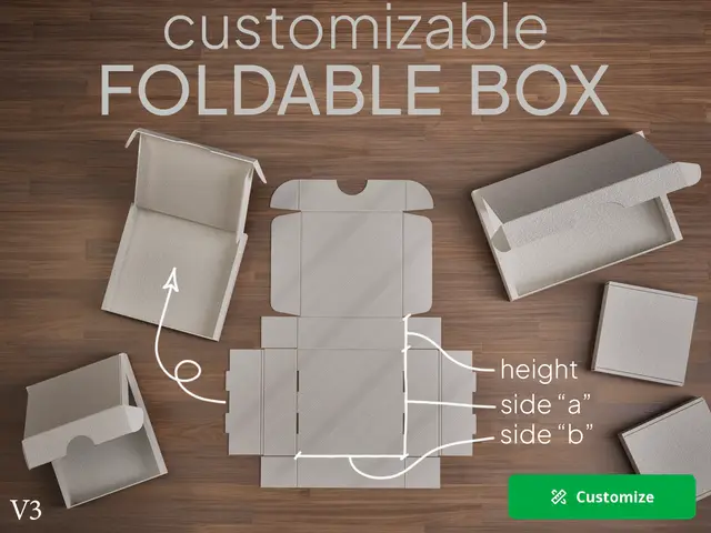 Customizable foldable box — modelo 3D