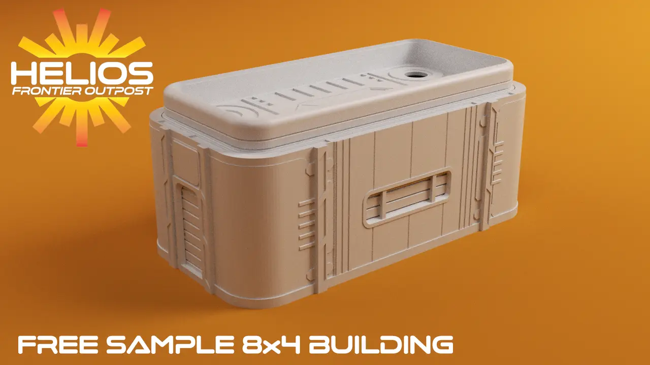 Helios Frontier Outpost Free Sample 8x4 Building — modelo 3D