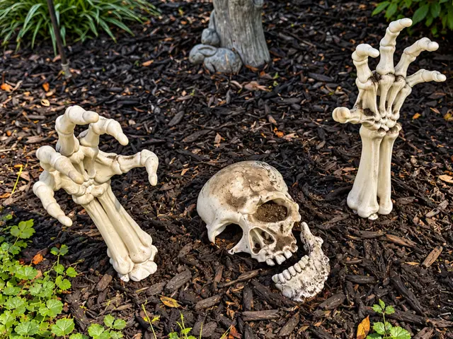 Buried Skull & Jaw – Halloween Decoration — modelo 3D