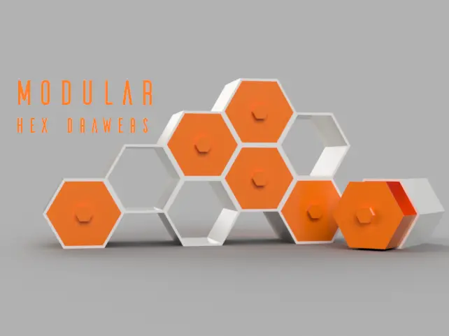 Modular Hex Drawers — modelo 3D