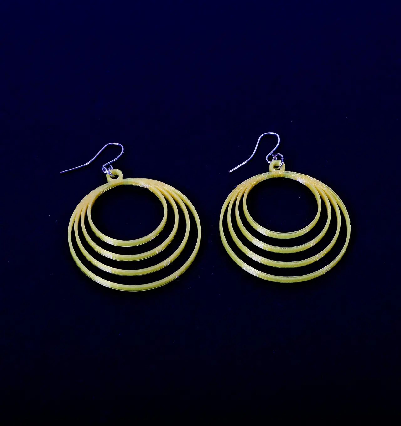 4-ring earrings — modelo 3D