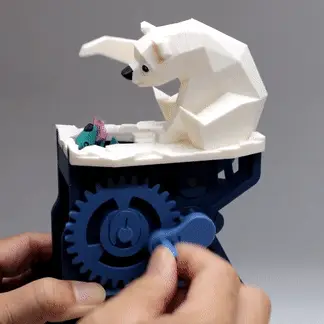 Polar Bear with Seal (automata) — modelo 3D