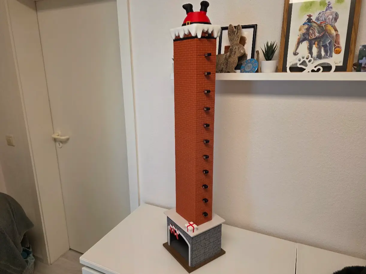 Christmas Chimney Advent Calendar (Smaller) No AMS — modelo 3D