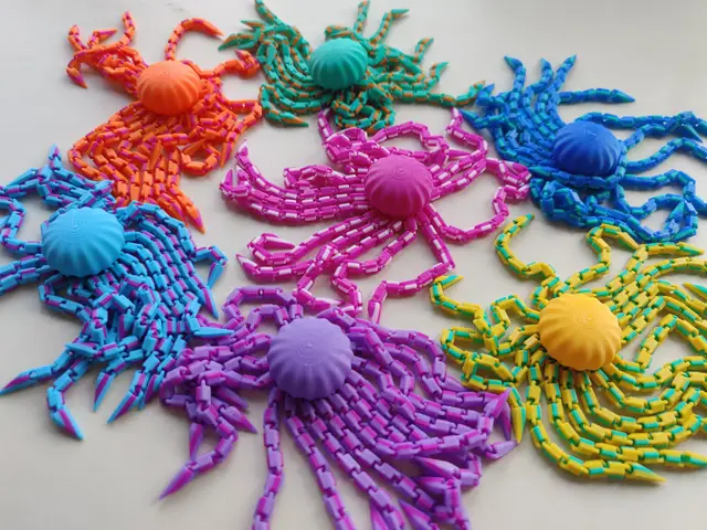 Articulated Jellyfish Fidget 16 Flexible Tentacles — modelo 3D