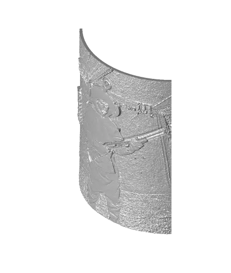 Teletubbie with Shotgun Lithophane — modelo 3D