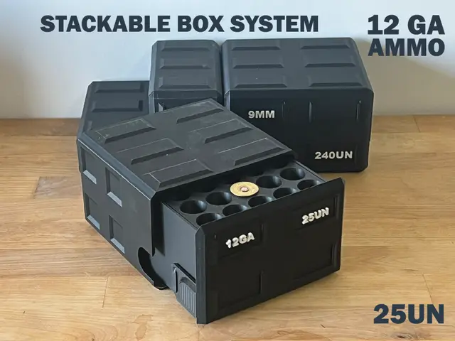 Stackable Ammo Box Double Tall 12 GAUGE — modelo 3D