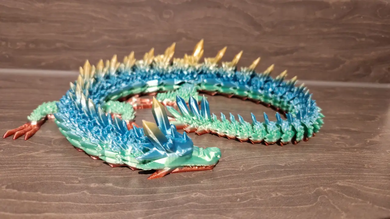 Articulated crystal dragon — modelo 3D