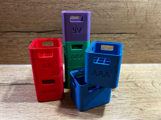 Battery Crate Batterie Box AA / AAA / 9V / CR2025 / CR2032 — modelo 3D