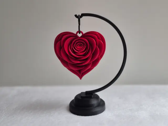Rose mit Ständer - Geschenkidee — modelo 3D