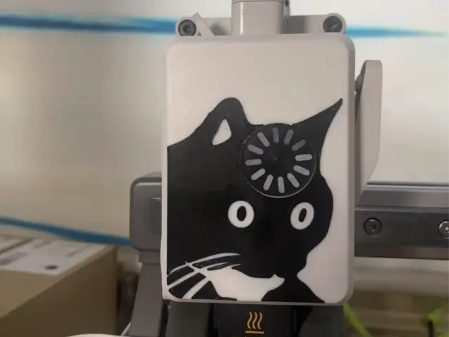 Confused cat meme cover of A1/A1mini extruder — modelo 3D