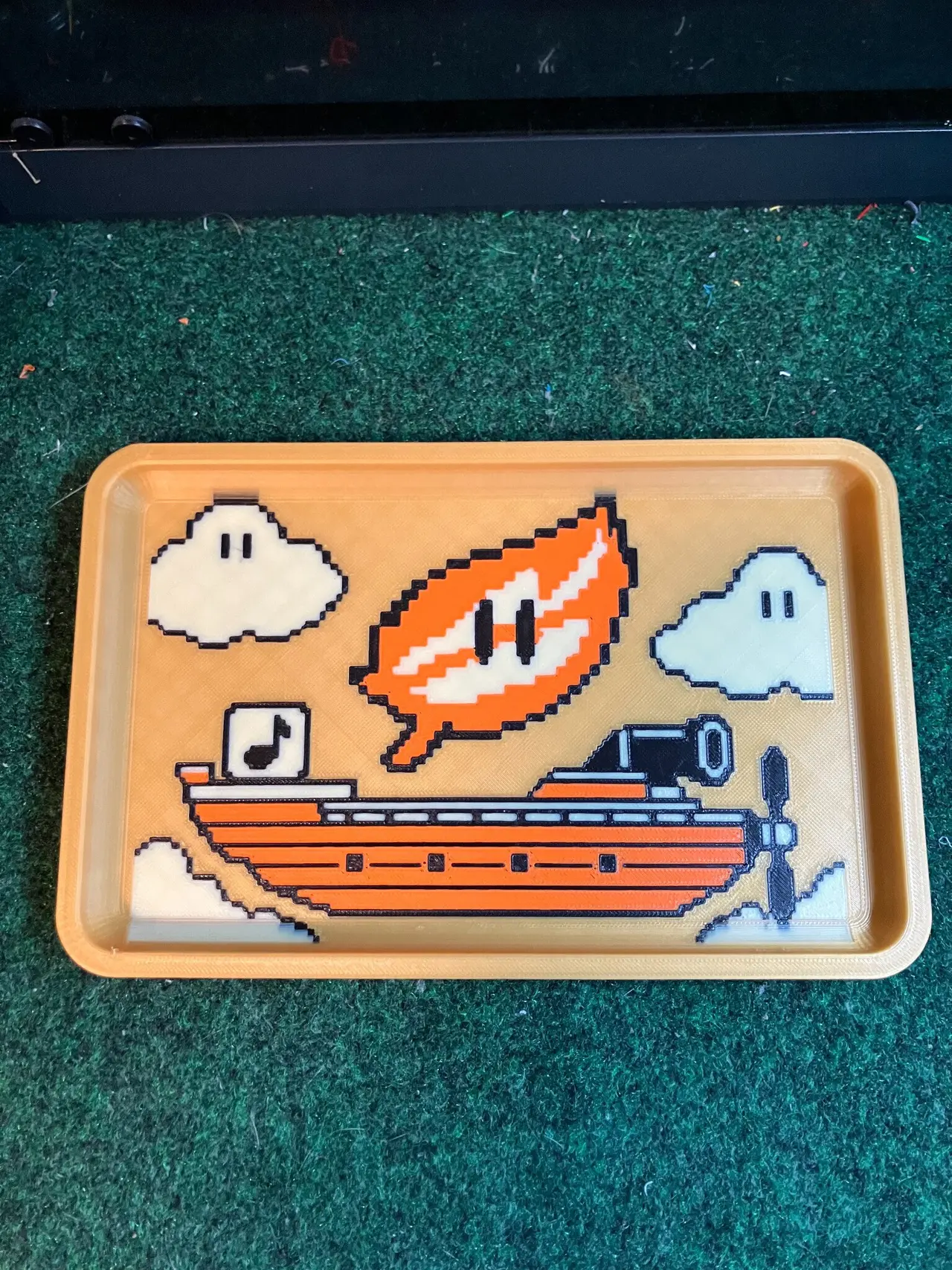Skyship Adventure — Pixel Art Catchall Tray — modelo 3D