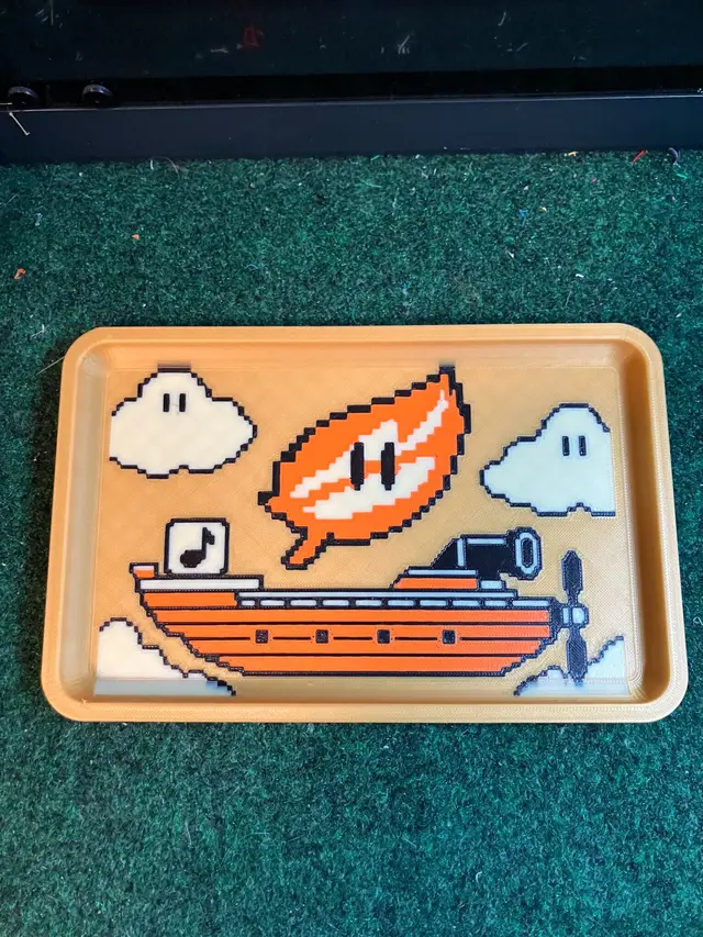 Skyship Adventure — Pixel Art Catchall Tray — modelo 3D