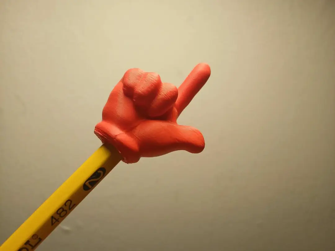 Pointing Hand Pencil Topper — modelo 3D