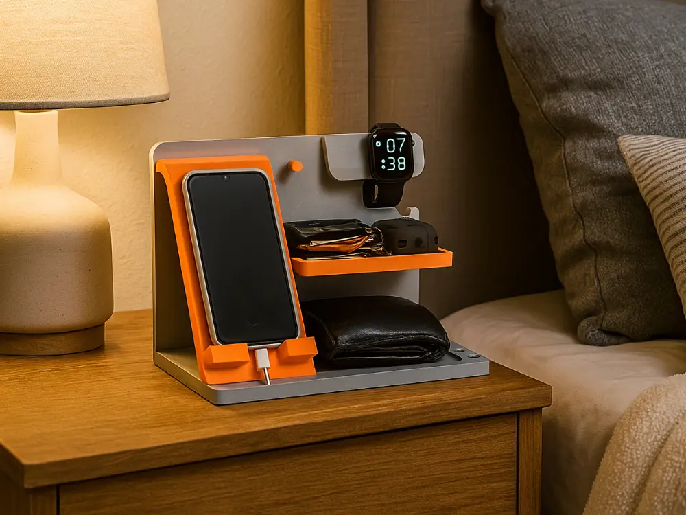 BedSide Organizer Standard (Apple/Samsung Watch) — modelo 3D