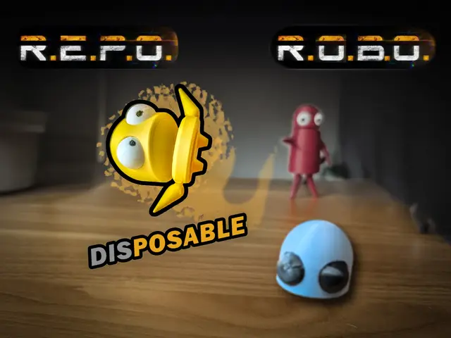 REPO ROBOT CROUCHED - posable and disposable — modelo 3D