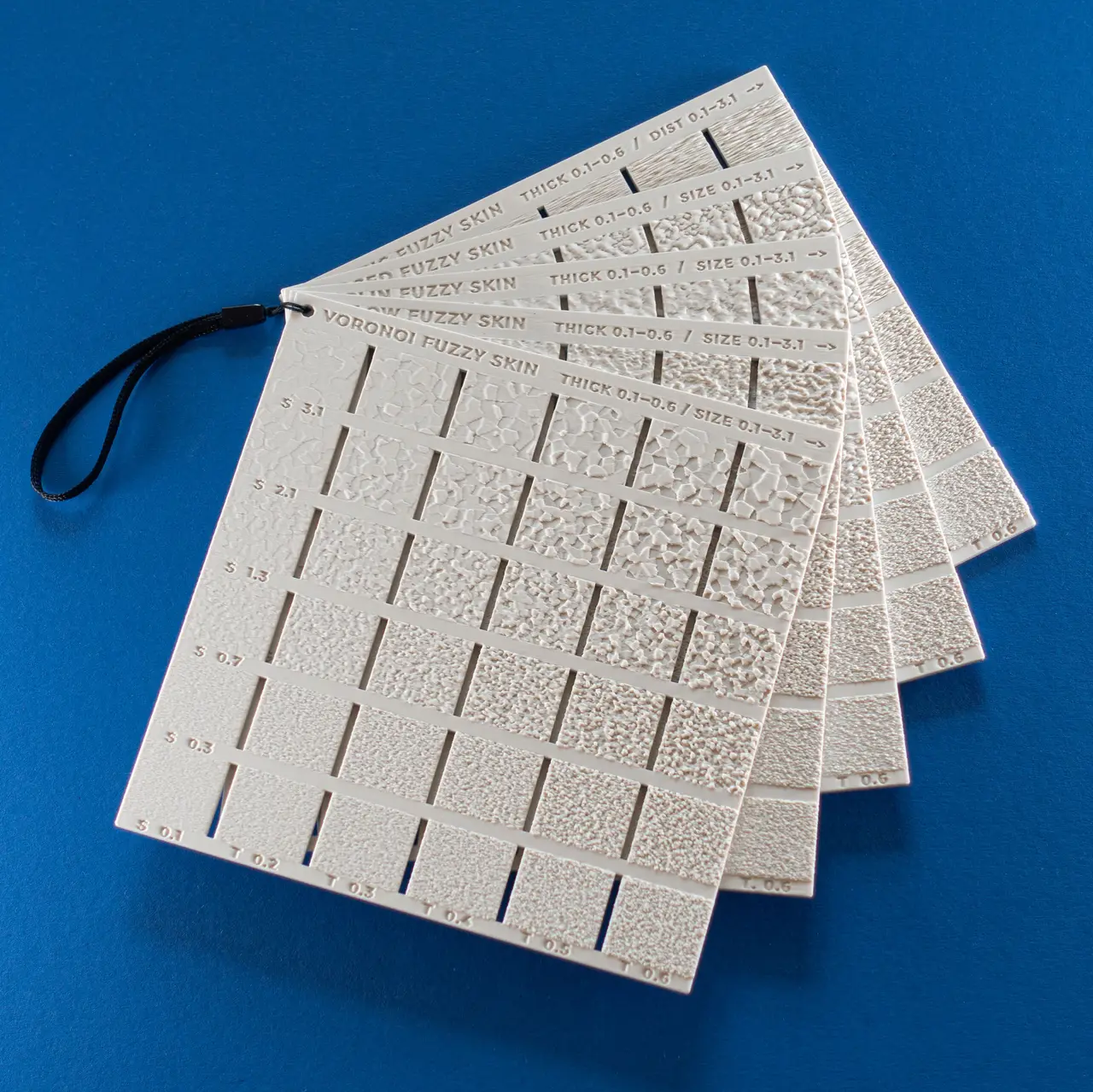 Fuzzy Skin Test – Sample Plates – 5 Pattern Types — modelo 3D