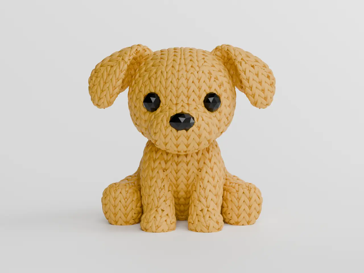 Knitted Dog — modelo 3D