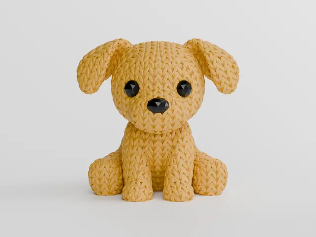 Knitted Dog — modelo 3D
