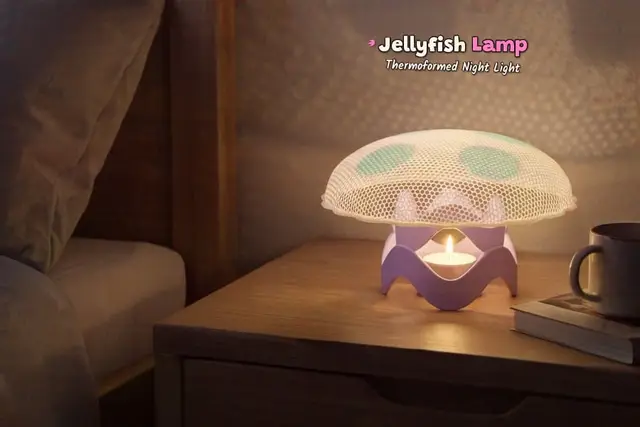 Jellyfish Lamp – Thermoformed Night Light — modelo 3D
