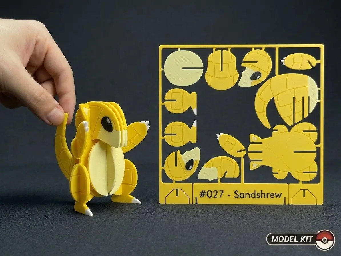 Pokemon #027 - Sandshrew Kit Card — modelo 3D