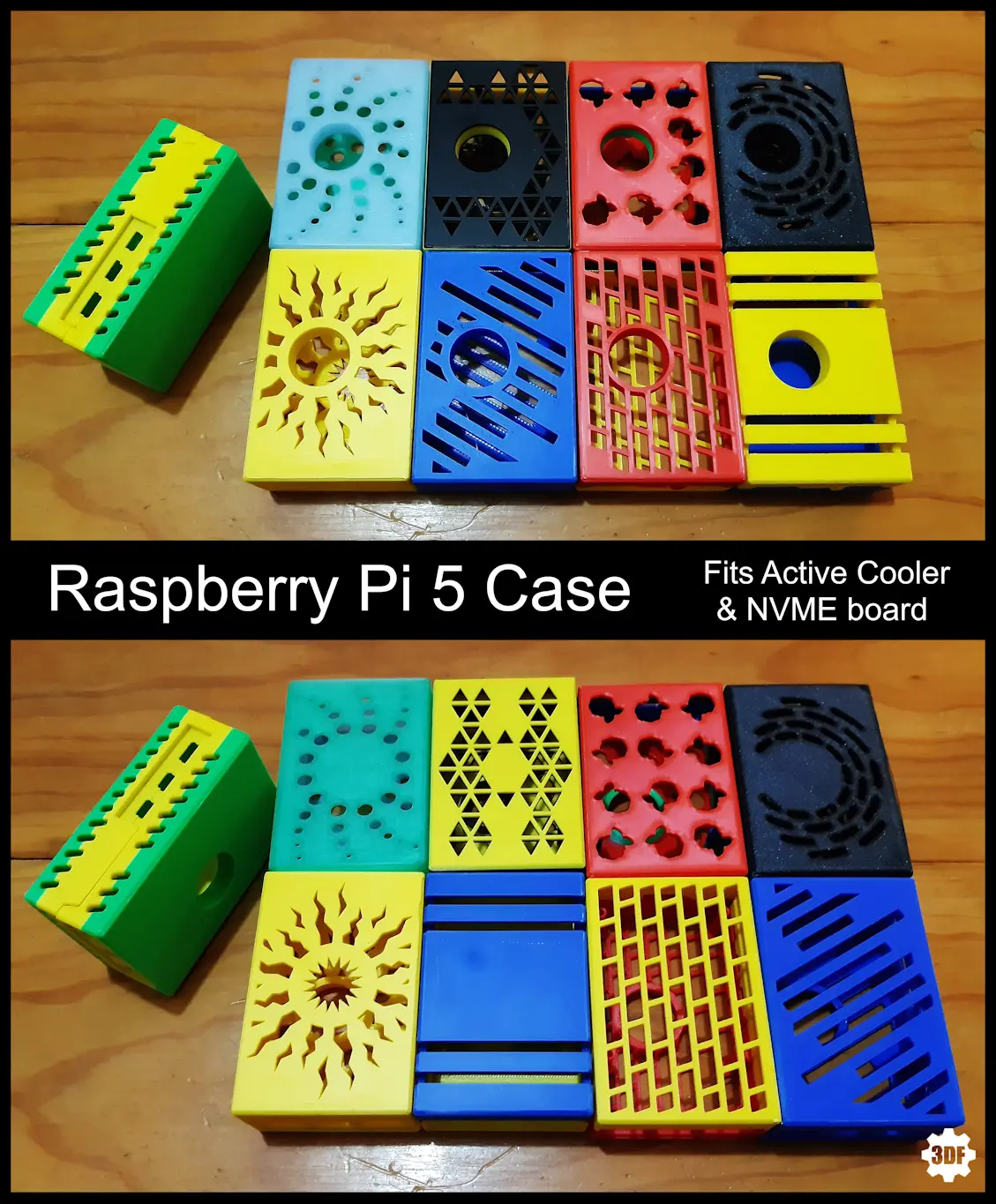 Raspberry Pi 5 Case - Fits Active Cooler & NVME board — modelo 3D