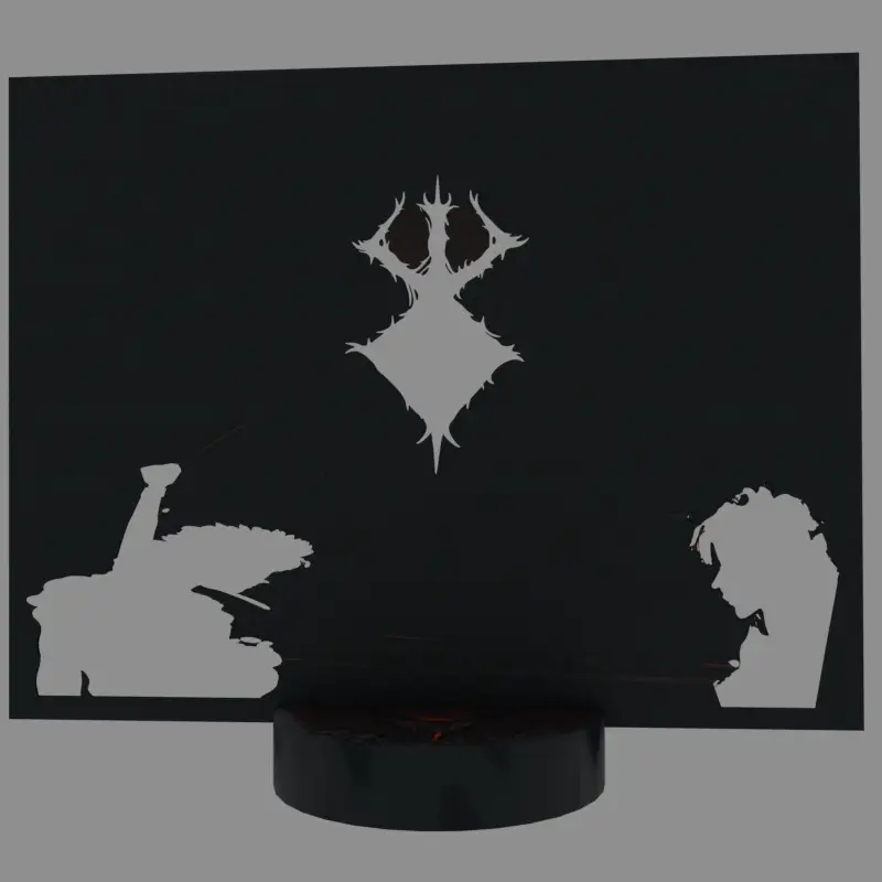 BERSERK GUTS ECLIPSE SHADOW WALL ART - GLOWING NIGHT LAMP ( IN HONOR OF HALLOWEEN, THIS ITEM IS TEMPORARILY FREE, END 31 OCT 23:59) — modelo 3D