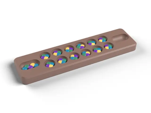 Mancala Board Game with 48 Stones - Travel Strategy Game, No Supports (OpenSCAD) — modelo 3D