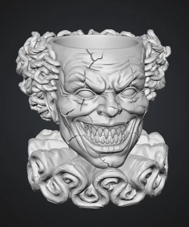 Creepy Clown Candy Bowl — modelo 3D