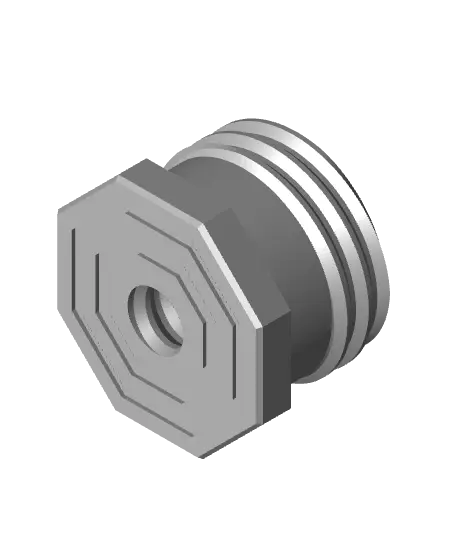 13 mm Big Thread, Flat Head, Small Thread Hole, Shank Bolt — modelo 3D