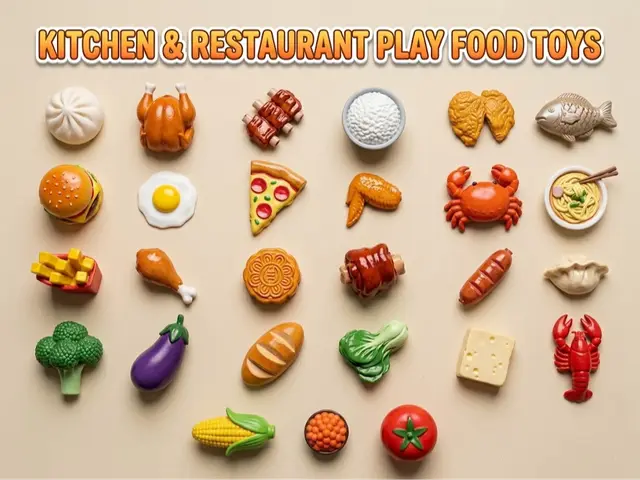 【27合1】厨房过家家微缩食品玩具全家福 | 3盘规整排版·免装配 — modelo 3D
