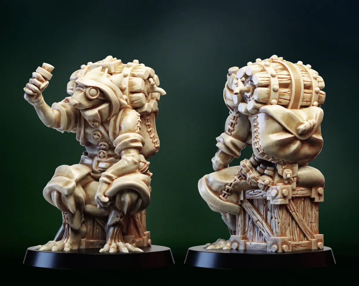 Ratkin ratfolk skaven alchemist — modelo 3D