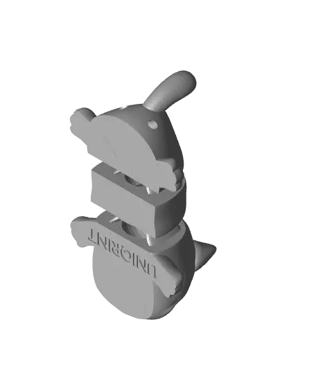 Flexi Balinese Cat Laying Down Keychain (Single Color) — modelo 3D