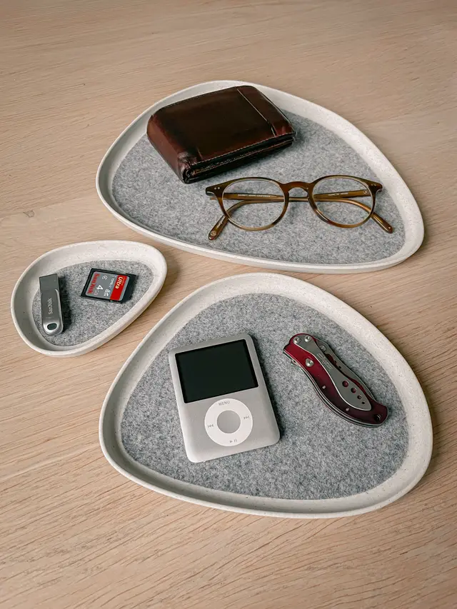 Simple yet elegant organic catchall tray set — modelo 3D