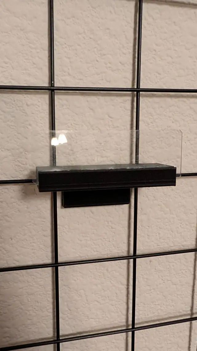 Wire Grid Shelf with Slot for Glass Slide — modelo 3D