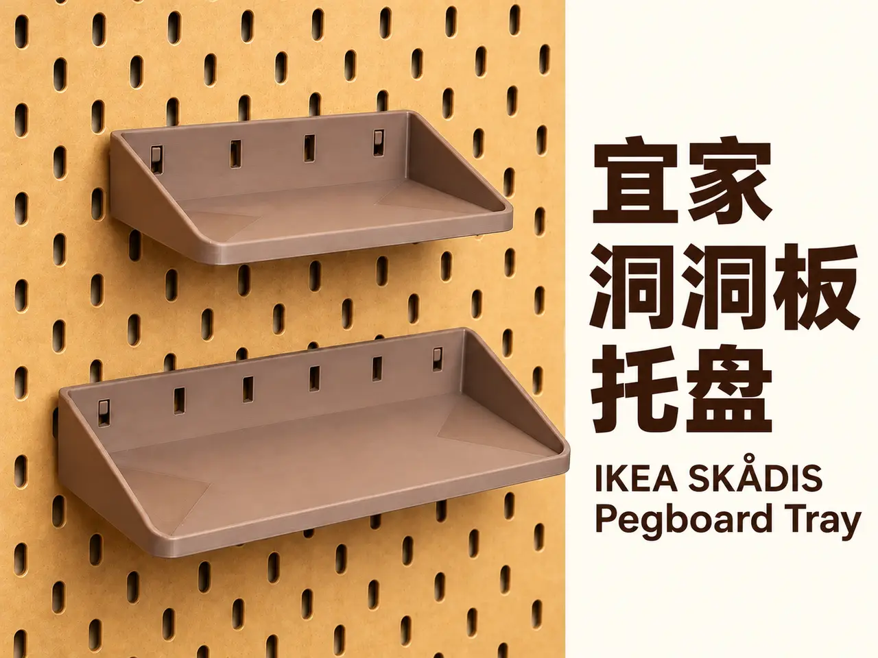 宜家洞洞板托盘｜IKEA SKÅDIS Pegboard Tray — modelo 3D