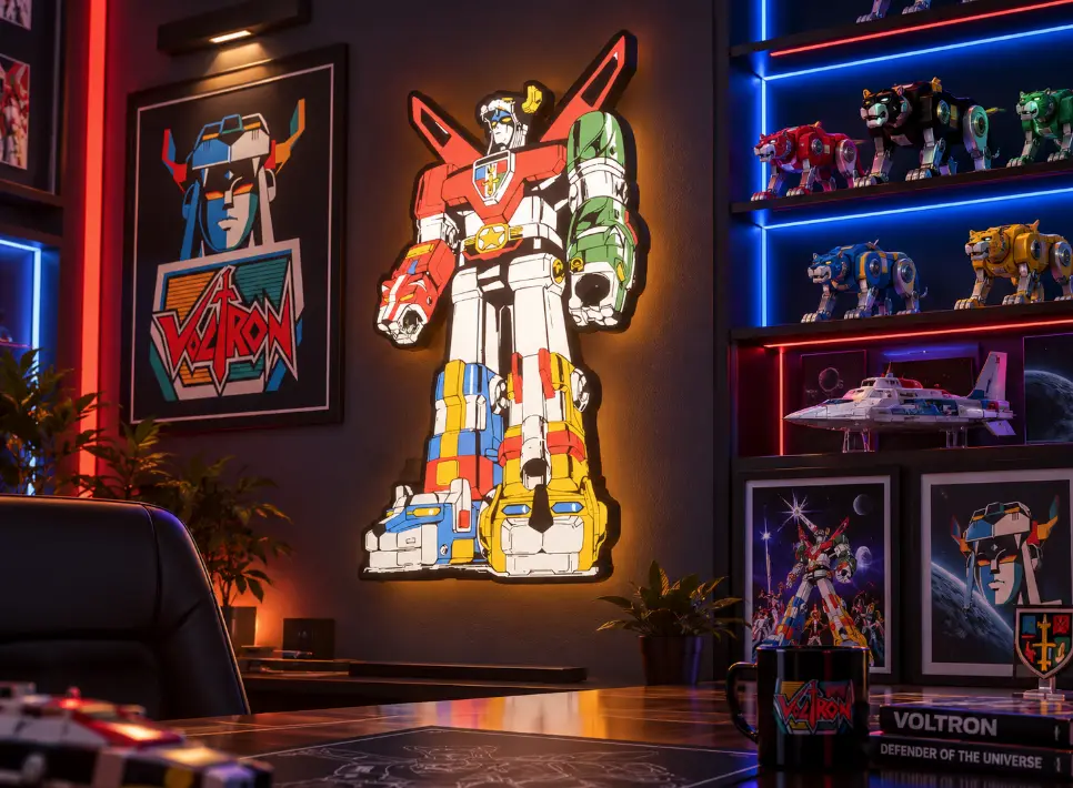 Voltron Defender of the Universe | Full Body 3D Printed LED Light Box — modelo 3D