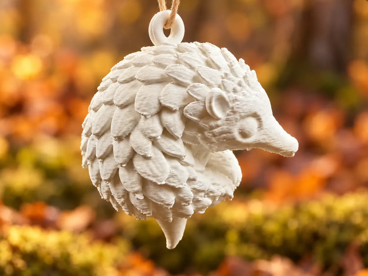 Cute Hedgehog Keychain – 3D Printed Woodland Charm — modelo 3D