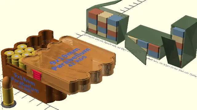9mm ammo box for harbor freight 30 cal ammo can stacking — modelo 3D