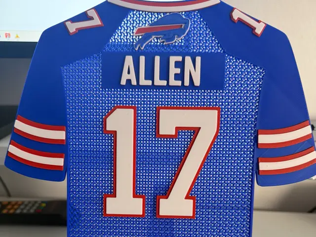Josh Allen #17 Buffalo Bills 3D Jersey Art — modelo 3D