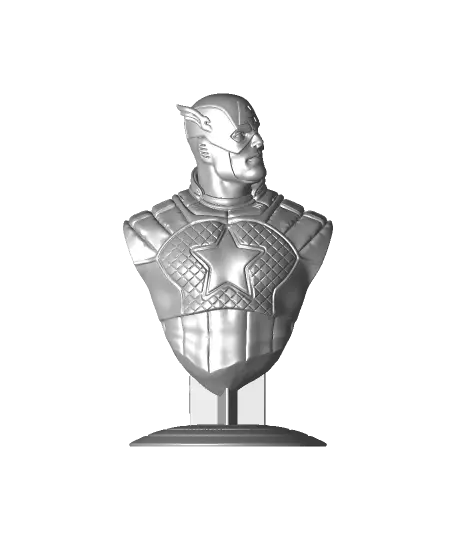 Captain America bust (fan art) — modelo 3D