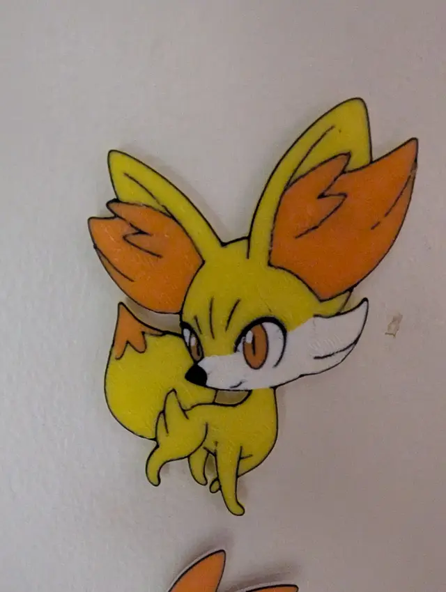 Fennekin (Pokemon #0653) 3MF Magnet — modelo 3D