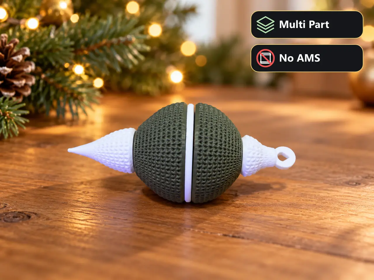 Knit X Noel Spindle - Knitted Christmas Ornament — modelo 3D