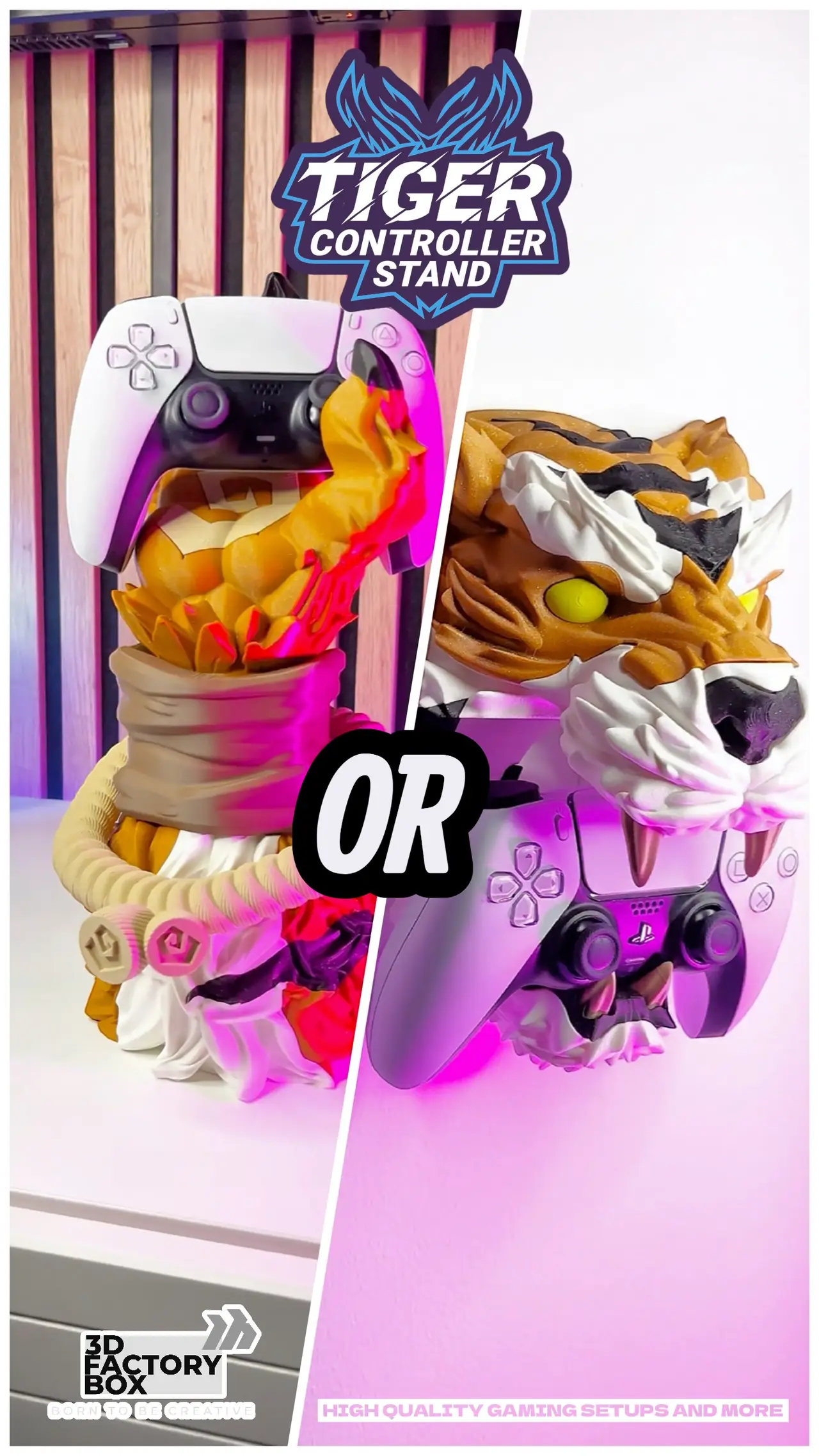 Tiger Warrior Controller Stands — modelo 3D