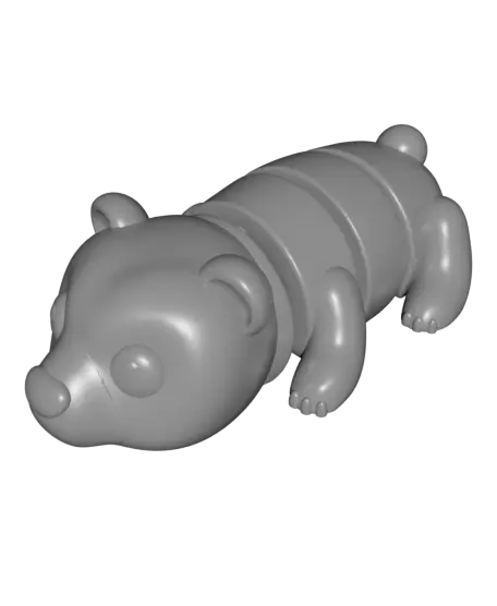 Cute Flexi Bear Grizzly (Toy, Keychain & Magnet) — modelo 3D