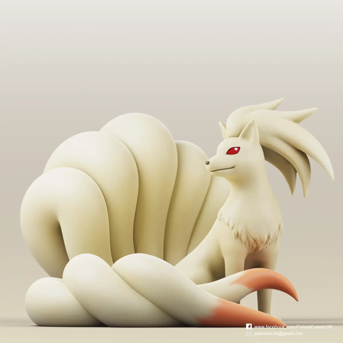 Ninetales(Pokemon) — modelo 3D