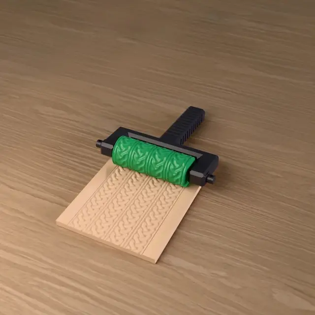 Celtic Knot Band Texture Roller, 3D Printable STL — modelo 3D
