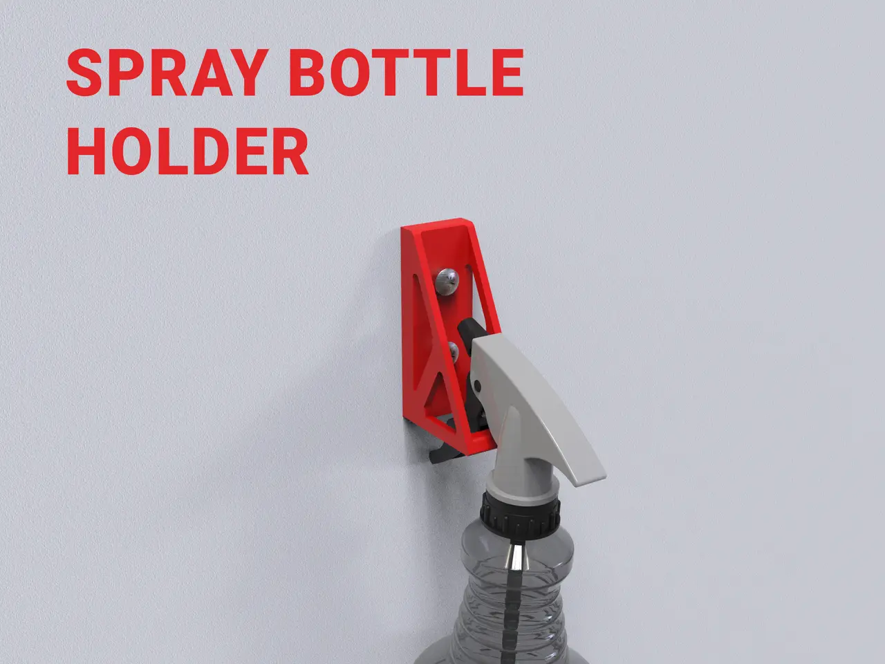Universal Spray Bottle Holder – Wall-Mounted — modelo 3D