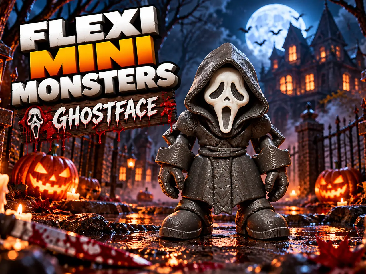 Flexi Mini Monsters: Ghostface — modelo 3D