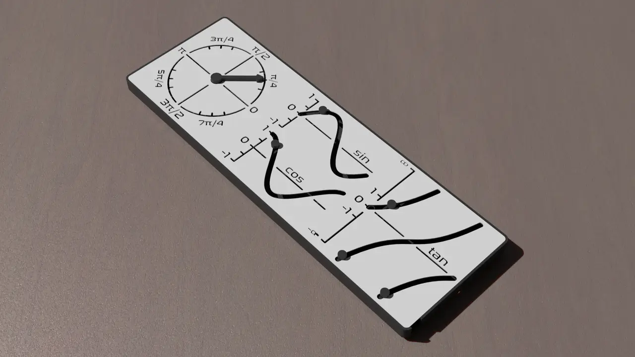 Mechanical Unit Circle and Trigonometric Functions — modelo 3D