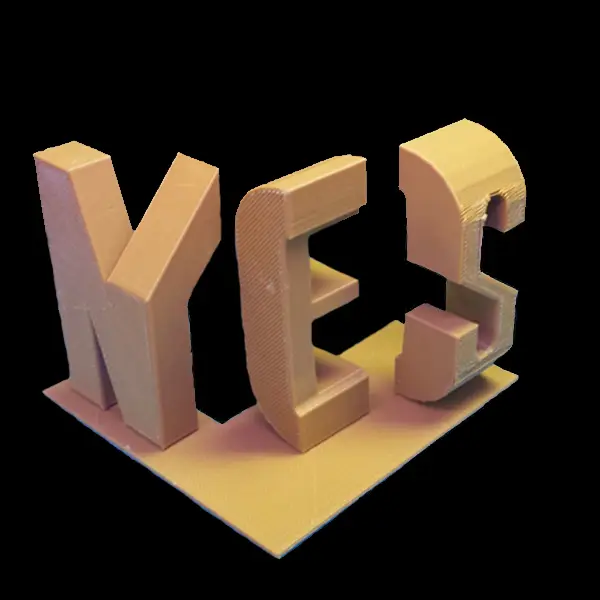Yes/No typographical sculpture by Markus Raetz — modelo 3D